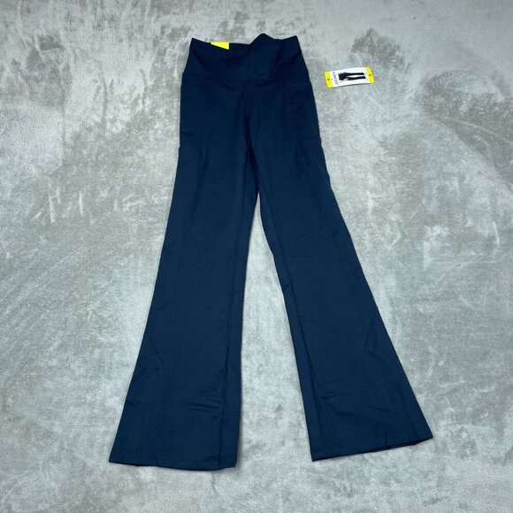 Jockey Womens Studio Flare Pants Neo Navy Size S Polyester/Spandex  NWT 6567 - Picture 1 of 9